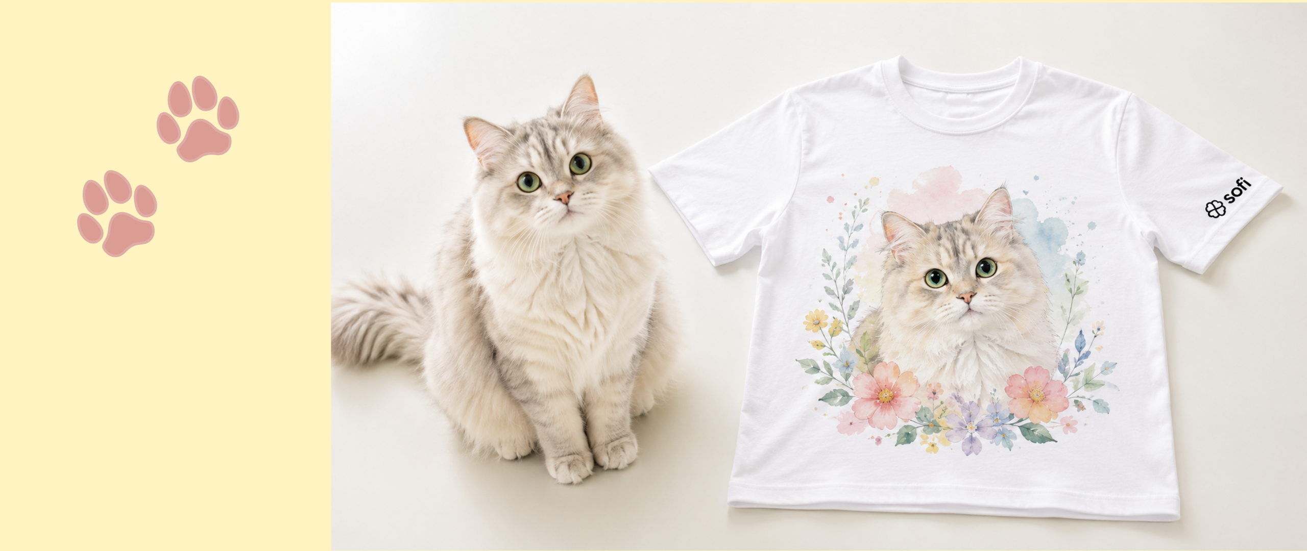 Pet photo turned into a custom T-shirt